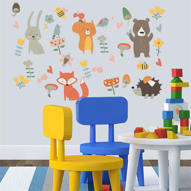 Forest Animal Party Room Waterproof Decorative Wallpaper