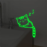 Fairy Star Cat Dog Luminous On-off Circuit Changer Stickers Room Waterproof Decorative Wallpaper