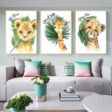 3pcs Animals Pictures Decorative Room Wallpaper
