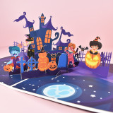 3D Pop Up Halloween Haunted House Ghost Witch Greeting Cards