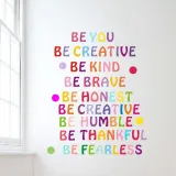 Be Brave Rianbow The English Alphabet Bedroom Door Room Waterproof Decorative Wallpaper