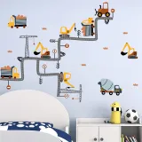 Engineering Truck Excavator Room Waterproof Decorative Wallpaper