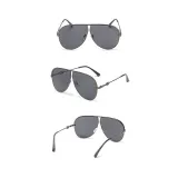Sunglasses Retro Round Bottom Lens UV400 Mirrored Flat Top Eyewear