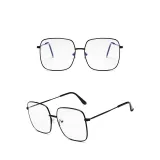 Transparent Sunglasses Multicolor Fashion Square Aviators Sunglasses Flat Mirrored Lens