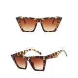 Sunglasses Trendy Cateye Flat Bottom Square UV Protection Vintage With Frame Shades