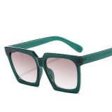 Sunglasses Square Trapezoid Shape Oversized Flat Top Wide Frame