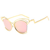 Sunglasses Metal Irregular Glasses Legs Cateye Frame Eyewear