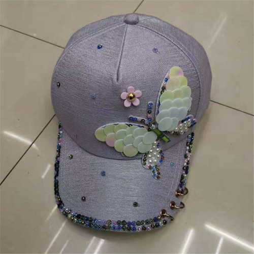 Big Butterfly Personality Hoop Cap Visor Baseball Cap