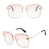 Sunglasses Multicolor Bee Charm Rectangle Oversized Shades Retro Flat Top With Frame