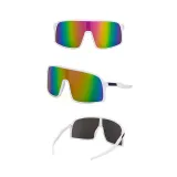 Sunglasses Multicolor Oversized Mirror One Piece Sport Style Mirrored Lens Eyewear