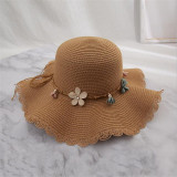 Hanging Bead Wave Lace Sun Hat Outdoor Beach Sun Hat