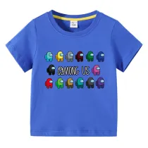 Kids Boys Games Printed Short Sleeve T-shirts