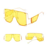 Sunglasses Trendy  Integrated Square Oversized UV400 Protection Trendy Flat Top With Frame