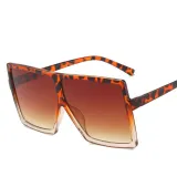 Sunglasses Square Oversized UV Protection Retro Flat Top With Frame Unisex