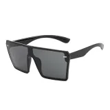 Sunglasses Trendy Cateye Square Cambered Surface Oversized UV400 Protection Vintage Retro Flat Top With Frame