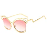 Sunglasses Metal Irregular Glasses Legs Cateye Frame Eyewear