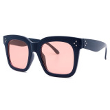 Sunglasses Trendy Cateye Square Oversized UV400 Protection Vintage Retro Flat Top With Frame