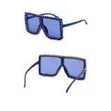 Sunglasses Square And Diamond Decorate Frame UV Protection Shades