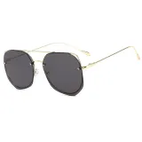 Sunglasses Metal Irregular rhombus Lens Frame Aviator Eyewear