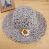 Flower Straw Sun Hat Sand Beach Sun Hat