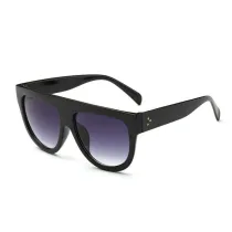 Sunglasses Multicolor Round Bottom Oversized Vintage Flat Top With Frame