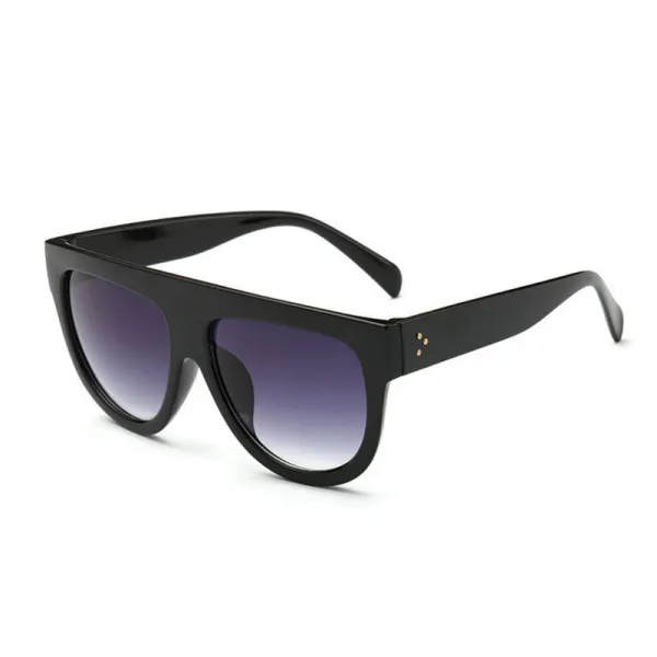 Sunglasses Multicolor Round Bottom Oversized Vintage Flat Top With Frame