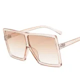Multicolor Sunglasses Square Oversized UV Protection Retro Flat Top With Frame Unisex