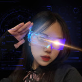 Cyberpunk LED Glasses Target Locked Futuristic Glasses Glow Eyewear