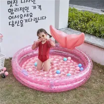 Inflatable Mermaid Baby Round Above Ground Swimming Pool
