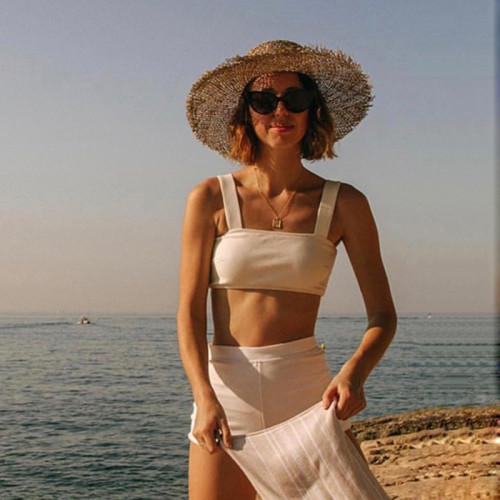 UV Protection Wide Brim Seaweed Straw Hat Sunscreen Beach Hat