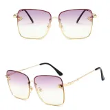 Sunglasses Multicolor Bee Charm Rectangle Oversized Shades Retro Flat Top With Frame