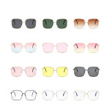 Sunglasses Multicolor Fashion Square Aviators Sunglasses Flat Mirrored Lens
