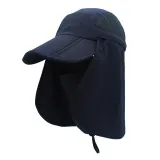 UV Protection Wide Brim Sun Hat With Detachable Peaked Cap