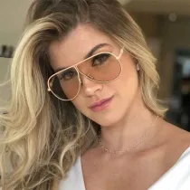 Sunglasses Retro Round Bottom Lens UV400 Mirrored Flat Top Eyewear