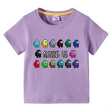 Kids Boys Games Printed Short Sleeve T-shirts