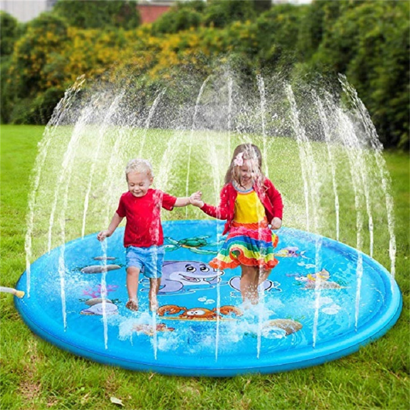Toddler Kids Inflatable Toy Summer Outdoor Dolphin Water Spray Play Mat