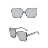 Sunglasses Multicolor Bee Charm Thick Rectangle Oversized Shades Retro Flat Top With Frame