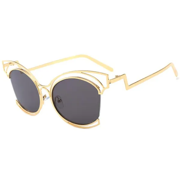 Sunglasses Metal Irregular Glasses Legs Cateye Frame Eyewear