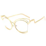Sunglasses Metal Irregular Glasses Legs Cateye Frame Eyewear