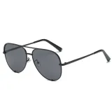 Sunglasses Multicolor Round Bottom Double Bridge Oversized Shades Retro Flat Top With Frame
