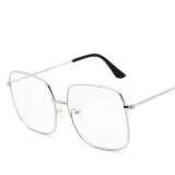 Transparent Sunglasses Multicolor Fashion Square Aviators Sunglasses Flat Mirrored Lens