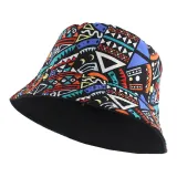 Double-Side Reversible Sunhat Pattern Bucket Cap