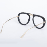 Sunglasses Multicolor Round Diamante Frame Easy Carry Folding Eyewear