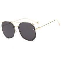 Sunglasses Metal Irregular rhombus Lens Frame Aviator Eyewear