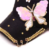 Big Butterfly Personality Hoop Cap Visor Baseball Cap