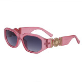 Multicolor Sunglasses Small Square Retro Wide Frame Eyewear
