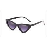 Black Frame Sunglasses Multicolor Triangle Funny Retro Vintage Narrow Cat Eye Shade With Frame