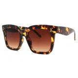 Sunglasses Trendy Cateye Square Oversized UV400 Protection Vintage Retro Flat Top With Frame