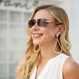 Sunglasses Square Imitate Wood Glasses Legs Tinted Lens Vintage Frameless Eyewear