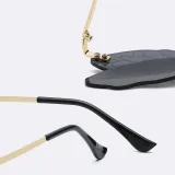 Sunglasses Multicolor Dragonfly Wing Rimless Eyewear Streetwear